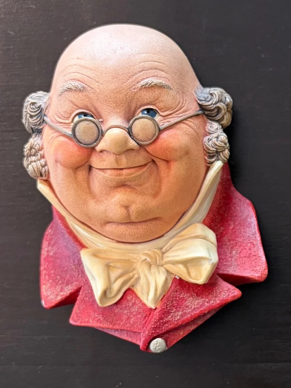 Vintage Bossons Chalkware “Mr. Pickwick” Head England